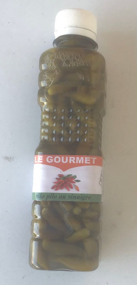 Pili-Pili-Chilischoten in Essig ETIKETT FEINSCHMECKER