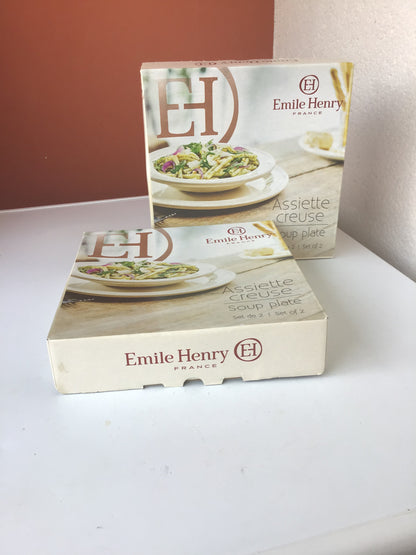 Ein Set mit zwei tiefen Tellern - Suppenteller-Set 2-teilig / Set mit 2 Stück Marke Emile Henri