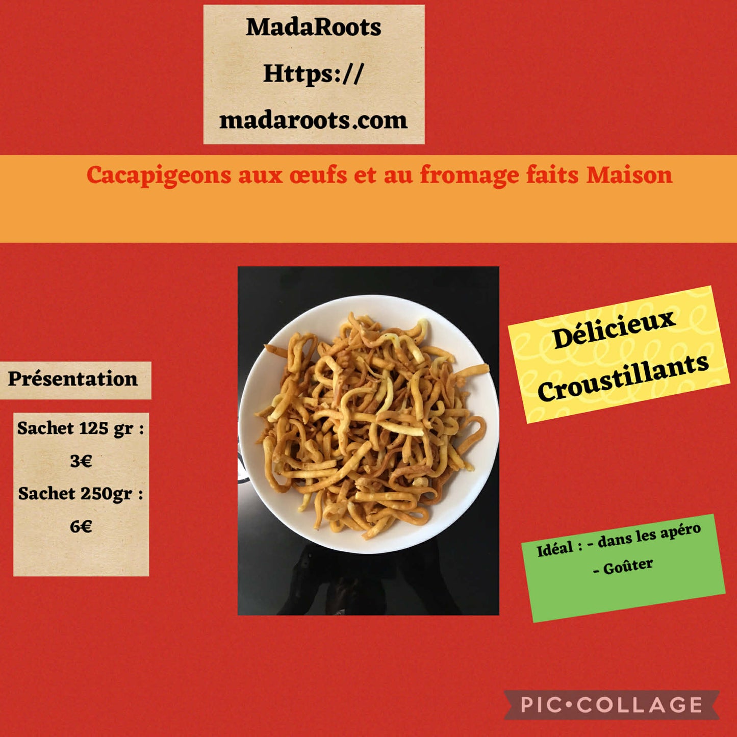 Cacapigeons aux œufs et au fromage
