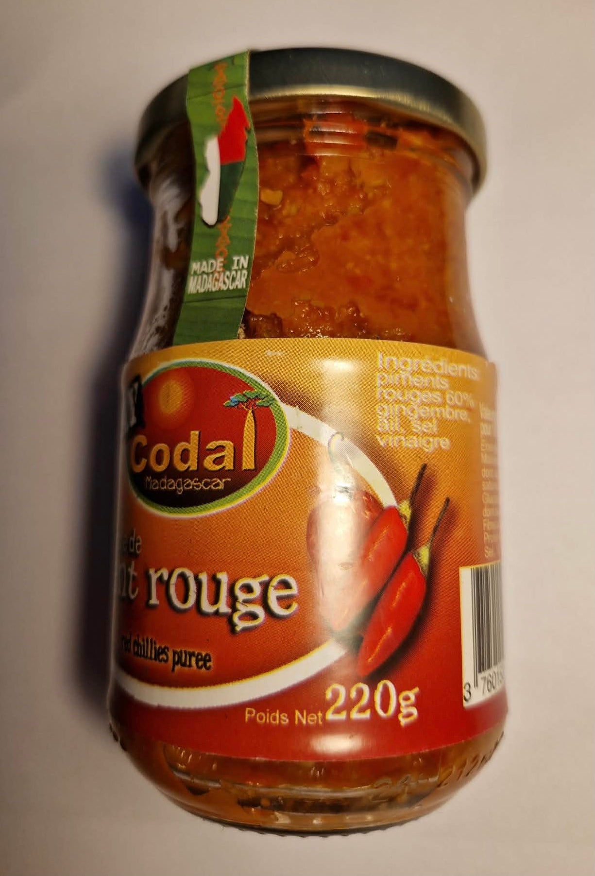 Pâte de piment rouge Marque CODAL 220g