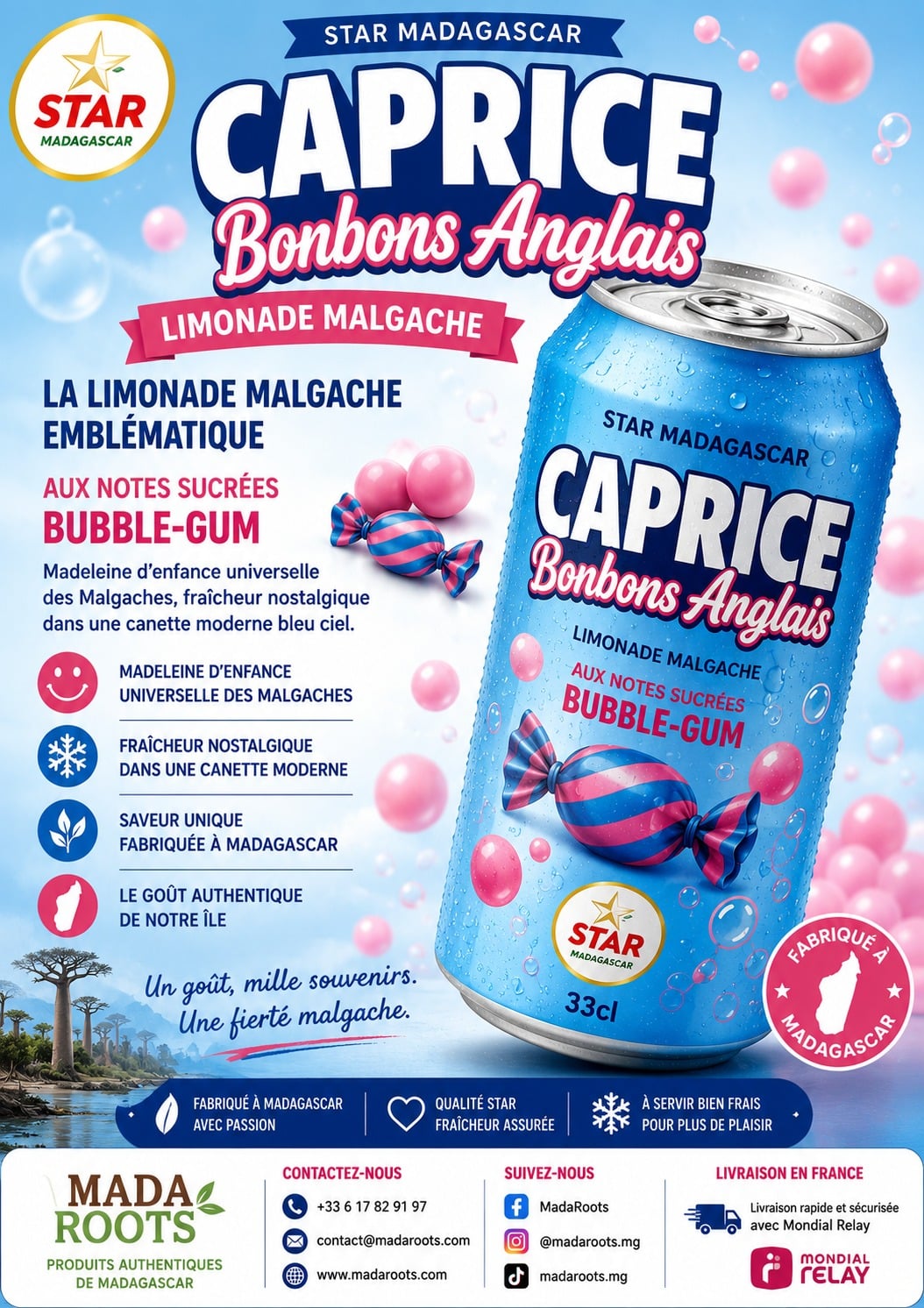 Limonade Caprice Bonbons Anglais
