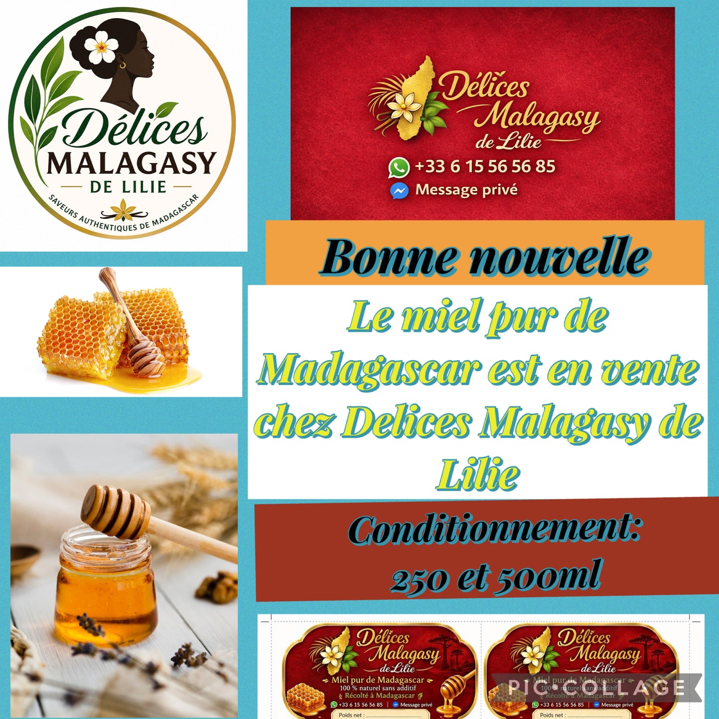 Miel pur de Madagascar