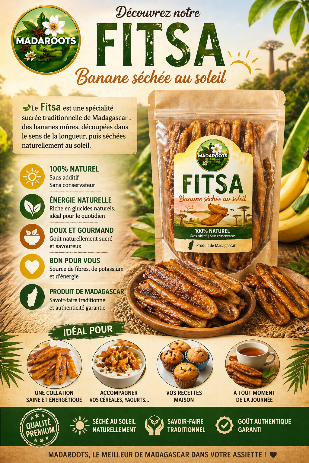 Banane séchée "Fitsa"