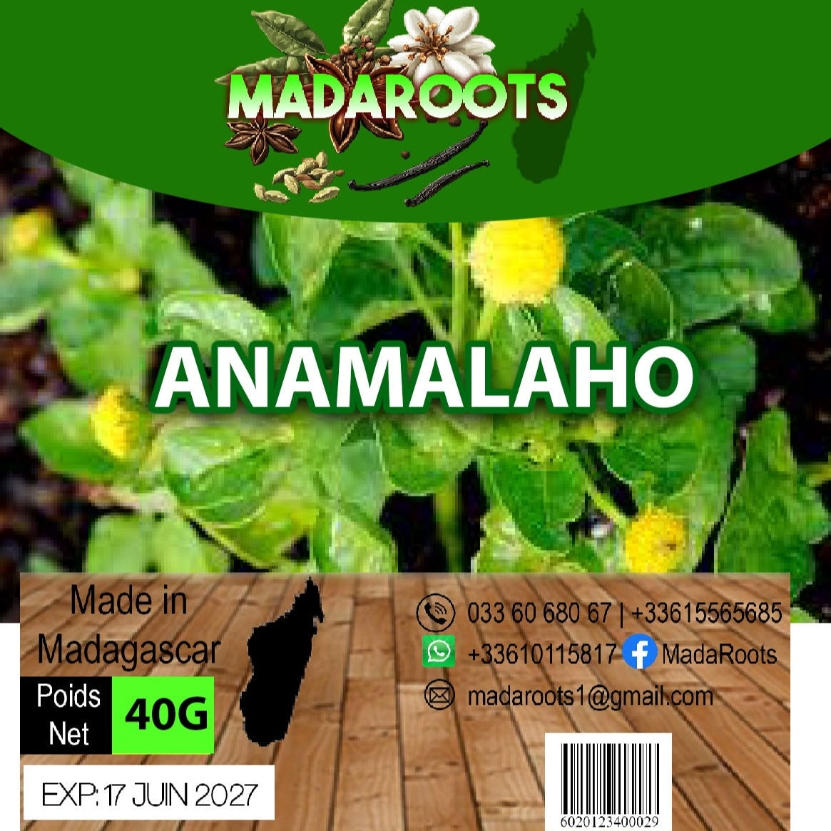 Anamalaho - Brèdes Mafana Séchées de Madagascar